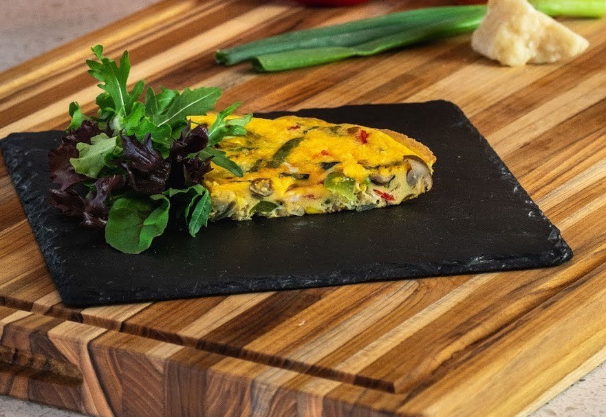 Crab Frittata with Lobster Oil Garlic Parmesan Bread