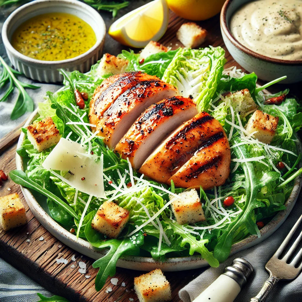 Cesar Salad With Marinated Chicken Breast
